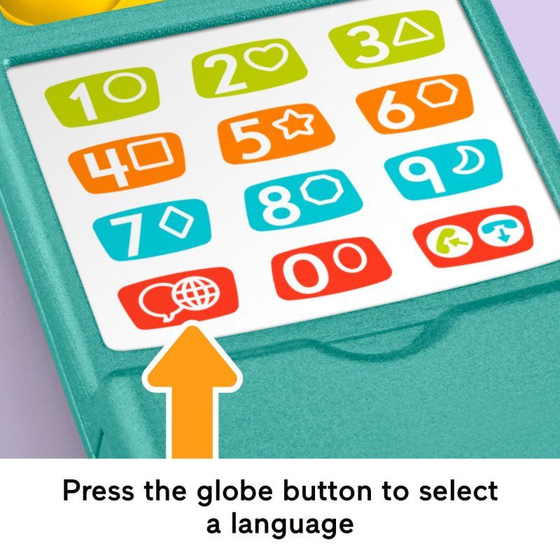 Fisher-Price Laugh & Learn Flip Phone, Baby & Toddler Musical Learning Activity Toy, Multilanguage Version