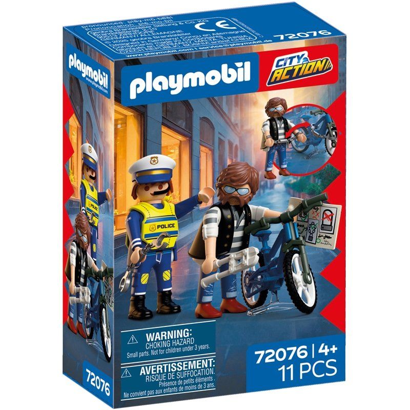 Playmobil Policier et voleur de vélo