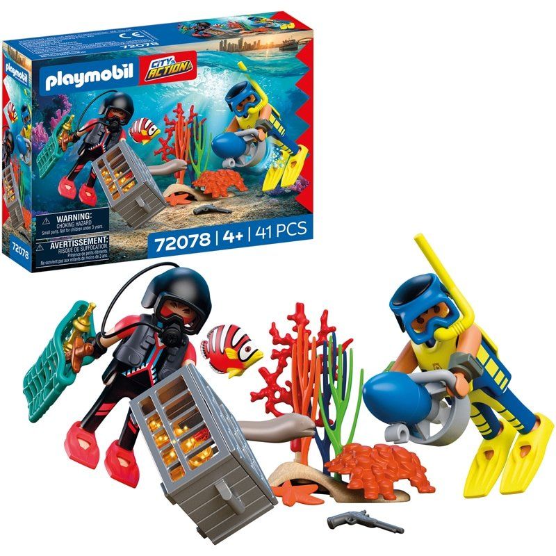 Playmobil Policiers plongeurs et trésor