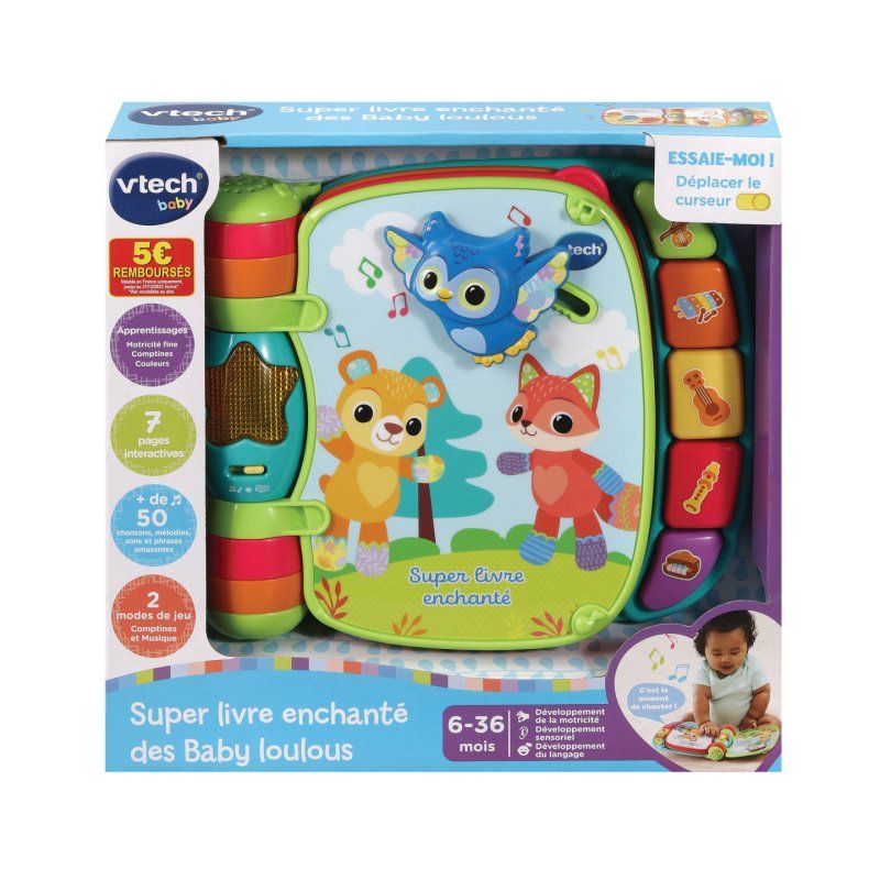 VTech Baby Super Livre Enchanté Des Loulous (Bleu)