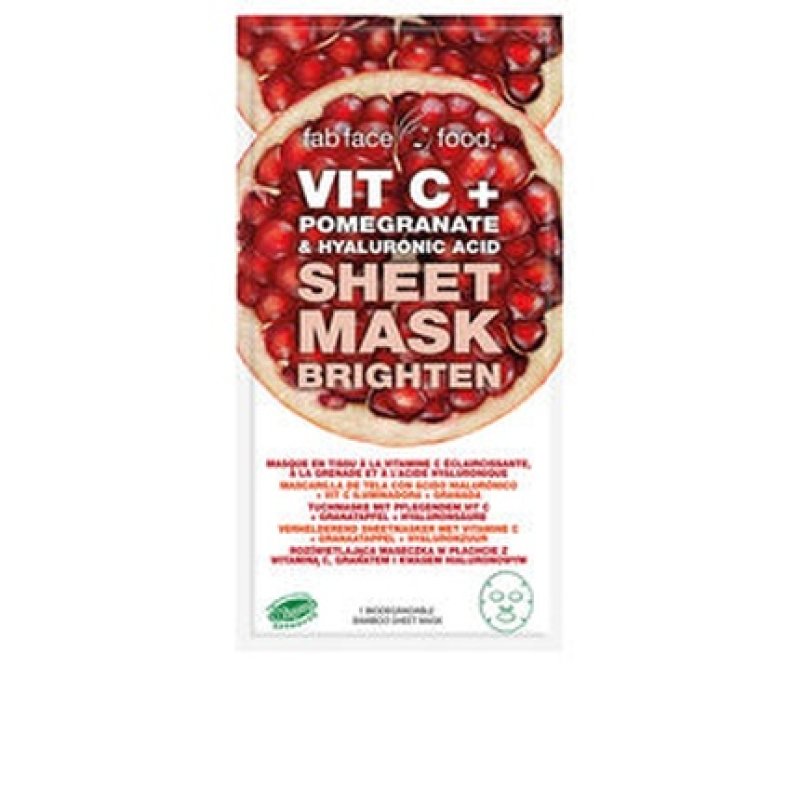 Fab Face Food Vitamin C Pomegranate & Hyaluronic Acid Fabric Marker