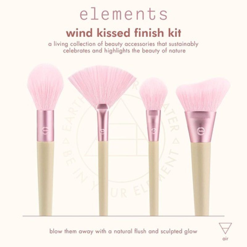EcoTools Elements Limited Edition Wind-Kissed Professional Makeup Brush Set for Bronzer, Blush, or Highlighter - 4