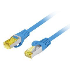 Lanberg PCF6A-10CU-0100-B networking cable Blue 1 m Cat6a S/FTP (S-STP)