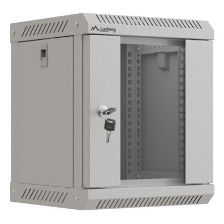 ARMARIO LANBERG MURAL RACK 10" 6U/300X300 FLAT PACK GRIS PUERTA CRISTAL