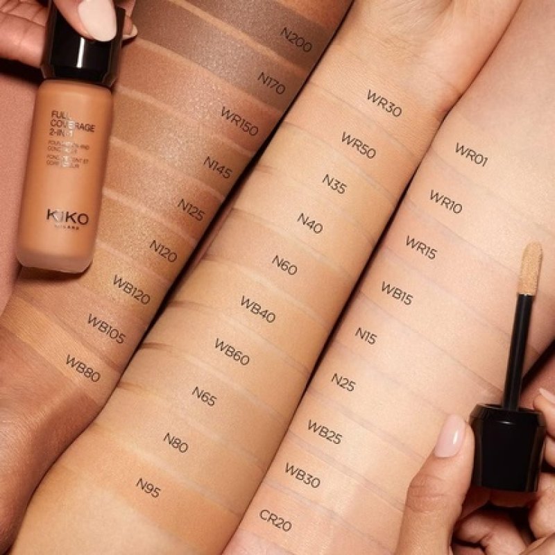 Kiko Milano Full Coverage 2-In-1 Foundation & Concealer 01