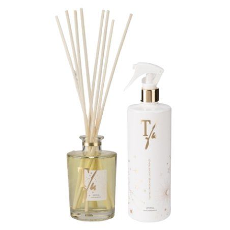 Teatro Fragranze Gold Tin Box Joyful Sticks 250ml Spray Gun 500ml Home Fragrance