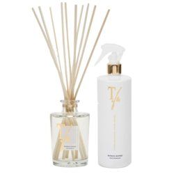 Teatro Fragranze Gold Tin Box Bianco Divino Sticks 250ml Spray Gun 500ml Home Fragrance