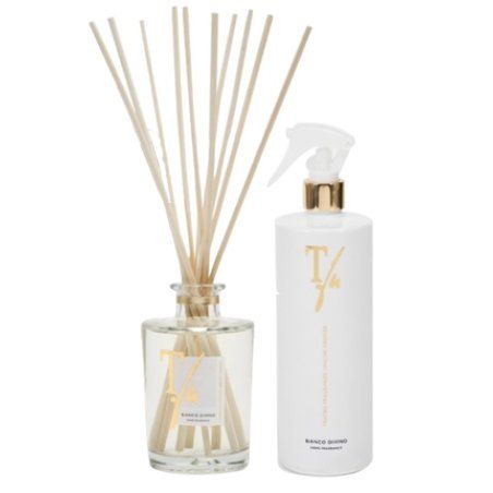 Teatro Fragranze Gold Tin Box Bianco Divino Sticks 250ml Spray Gun 500ml Home Fragrance