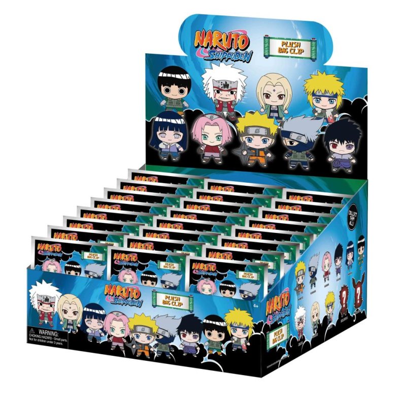 NARUTO - Plush Bag Clip (Display 24 Pcs)