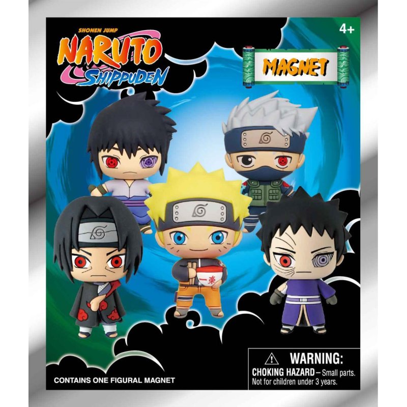 NARUTO - Series 1 - 3D Foam Magnets in blind bags (Display 12 Pcs)