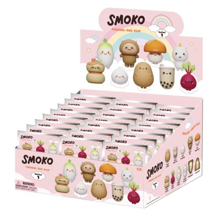 SMOKO - Series 1 - 3D Foam Bag Clip (Display 24 Pcs)