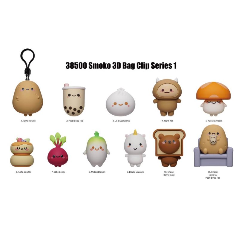 SMOKO - Series 1 - 3D Foam Bag Clip (Display 24 Pcs)