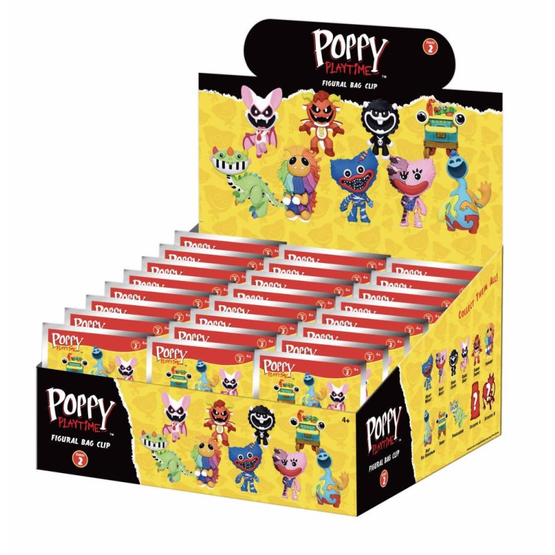 POPPY PLAYTIME - Series 2 - 3D Foam Bag Clip (Display 24 Pcs)