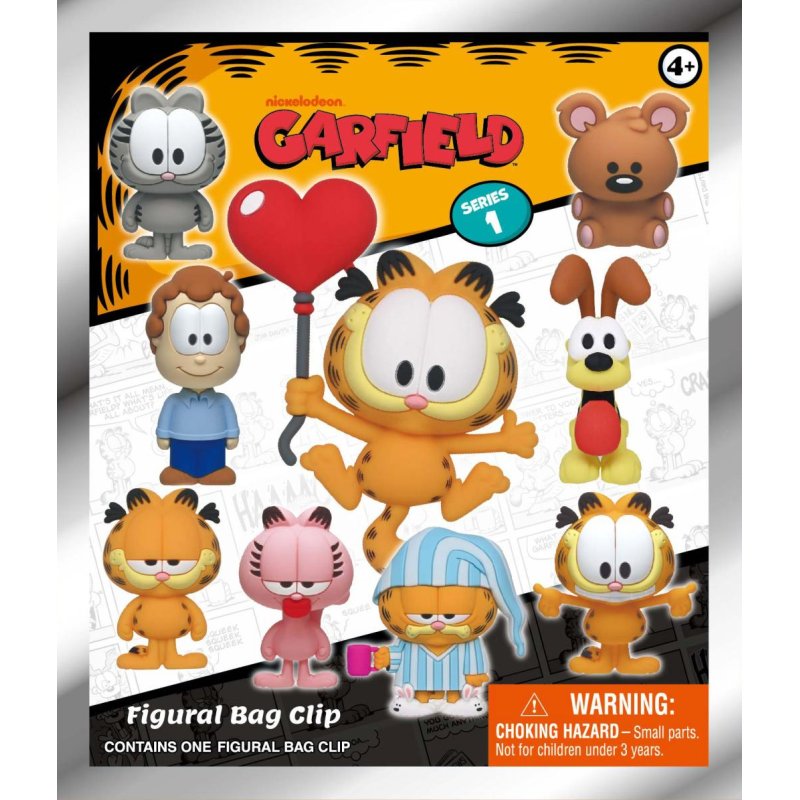 GARFIELD - Series 1 - 3D Foam Bag Clip (Display 24 Pcs)