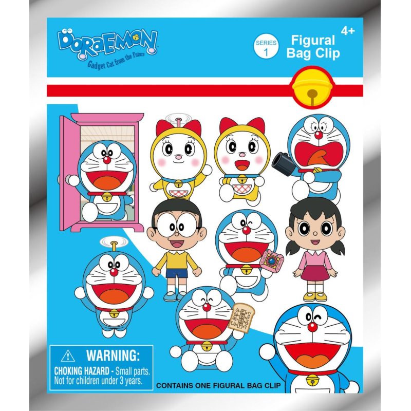 DORAEMON - Series 1 - 3D Foam Bag Clip (Display 24 Pcs)