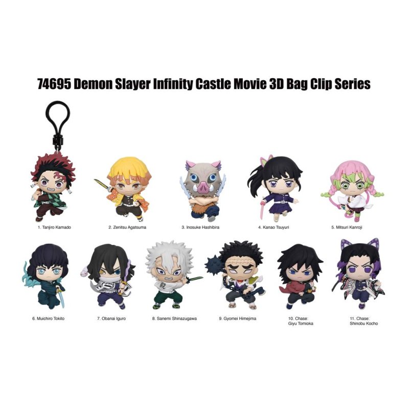 DEMON SLAYER MOVIE - Series 1 - 3D Foam Bag Clip (Display 24 Pcs)