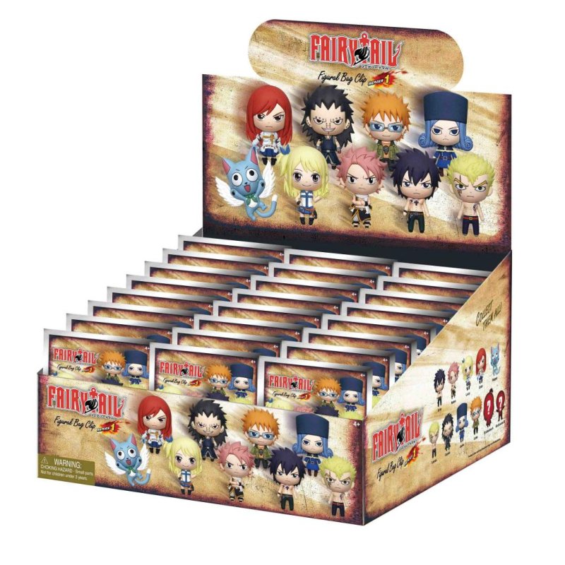 FAIRY TAIL - Series 1 - 3D Foam Bag Clip (Display 24 Pcs)