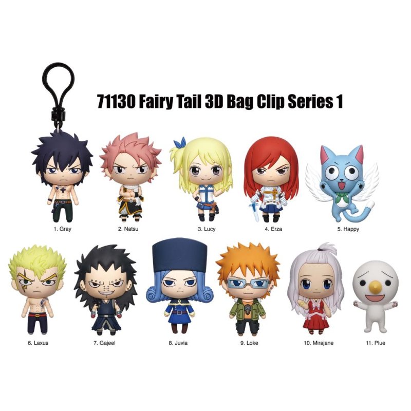 FAIRY TAIL - Series 1 - 3D Foam Bag Clip (Display 24 Pcs)