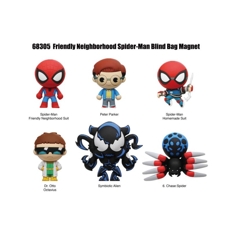 SPIDER-MAN - Series 1 - 3D Foam Magnets in blind bags (Display 12 Pcs)