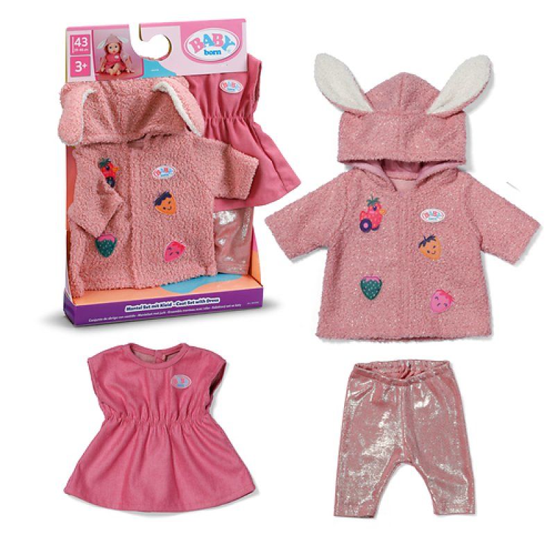 BABY born® Mantel Set mit Kleid 43cm