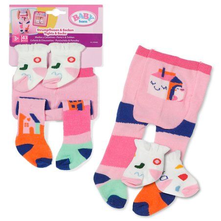 BABY born Tights & Socks 2 assorted 43cm Collant pour poupée