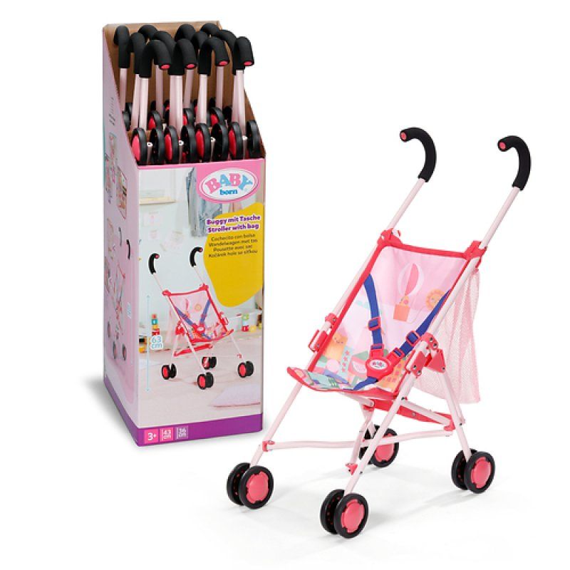 BABY born Stroller with Bag Pink Poussette pour poupée
