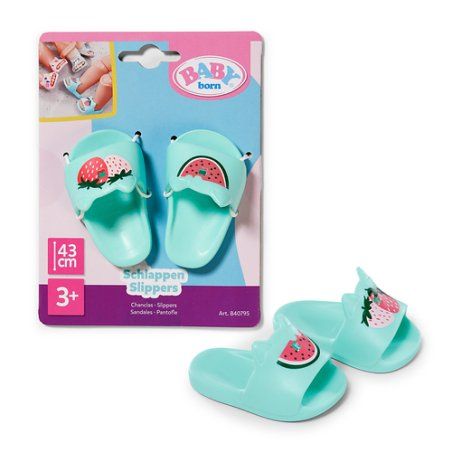 BABY born Slippers 3 assorted 43cm Chaussures de poupée