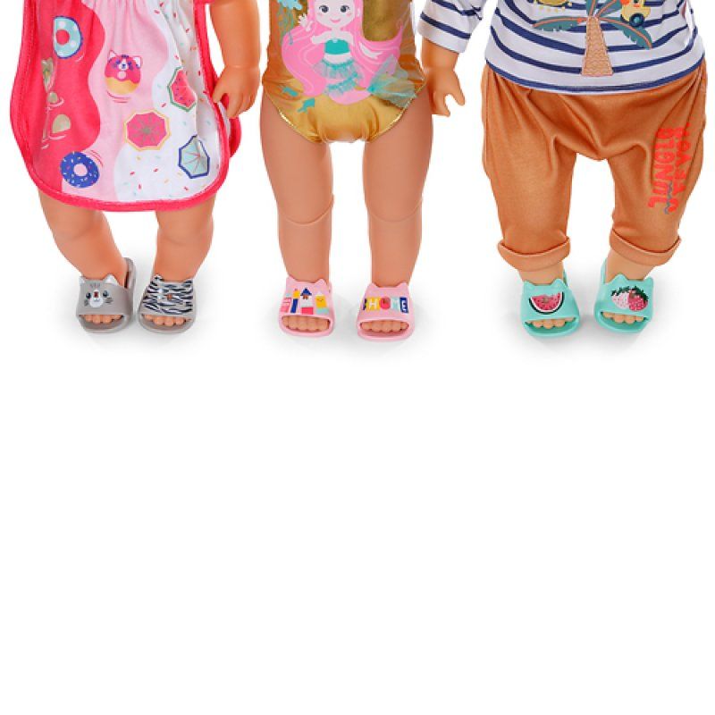 BABY born Slippers 3 assorted 43cm Doll shoes