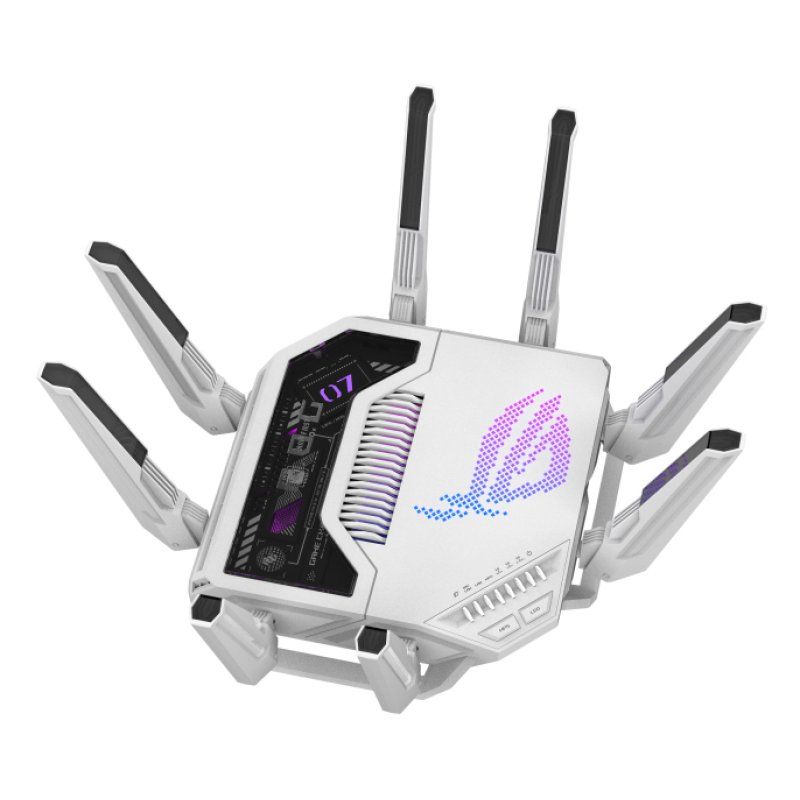 ASUS ROG Rapture GT-BE19000AI routeur sans fil 10 Gigabit Ethernet Tri-bande (2,4 GHz / 5 GHz / 6 GHz) Blanc