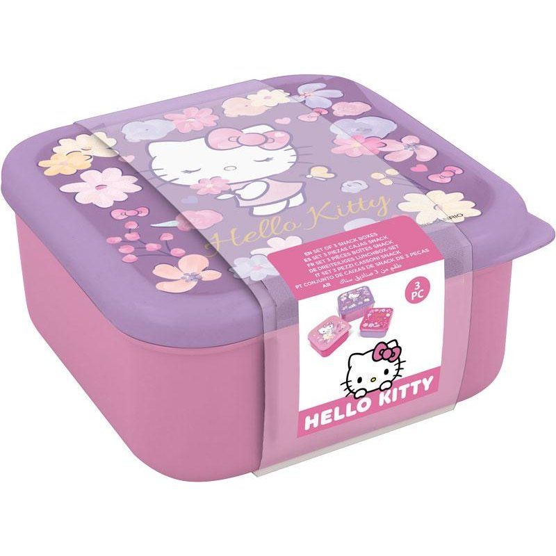 HELLO KITTY - Boîtes à Snack - 3 pcs