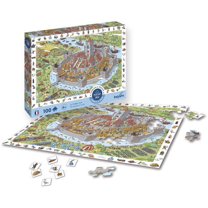 SentoSphère PUZZLE 100 pièces - Cherche et trouve - Le Château Fort