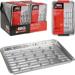 SET 4 PLATS 24X16CM POUR GRILL