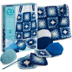 MON SAC EN CROCHET BLEU