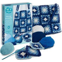 SentoSphère ART & CREATIONS MON SAC EN CROCHET BLEU