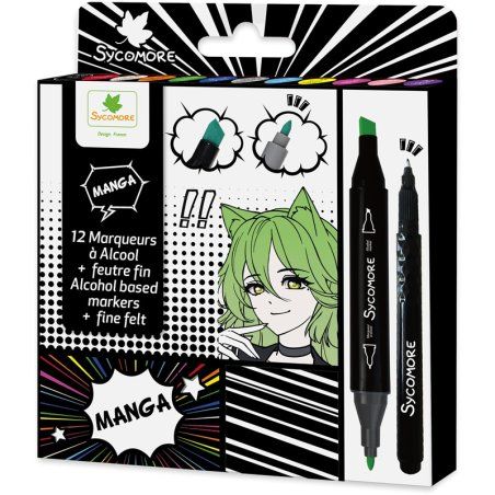 10 MARQUEURS ALCOOL MANGA