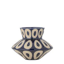 Bloomingville - Bashir Vase - Blue - Stoneware