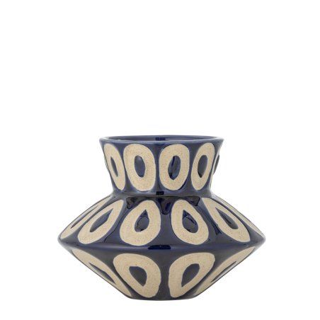 Bloomingville - Bashir Vase - Blue - Stoneware