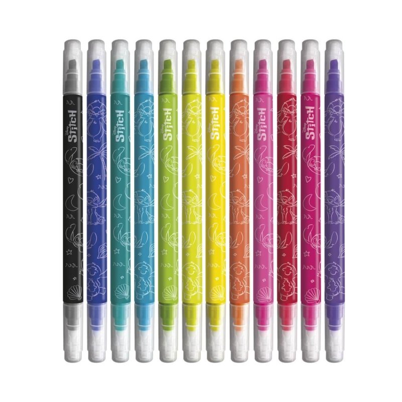 STITCH - Lot de 12 Marqueurs Effaçables