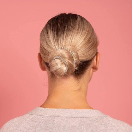 invisibobble Slim Hair Ties Chrome Thin Silver Metallic for Girls and Women - Elegant Look and Strong Hold - Designed