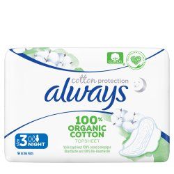 Always Cotton Protection Ultra Normal Sanitary Pads with Wings Size 1 120 Pieces