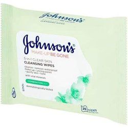 Johnson's Face Care Make-Up Be Gone Clear Skin Wipes 25 Count