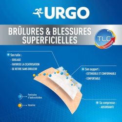 Urgo Burns Superficial Wounds Small Sterile Bandages 5x7cm - Pack of 6