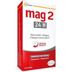 Mag 2 24h Magnesium with Vitamin B6 and B12 for Antinervousness and Antifatigue