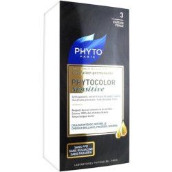 Phyto Color Permanent Hair Color Sensitive 3 Dark Brown