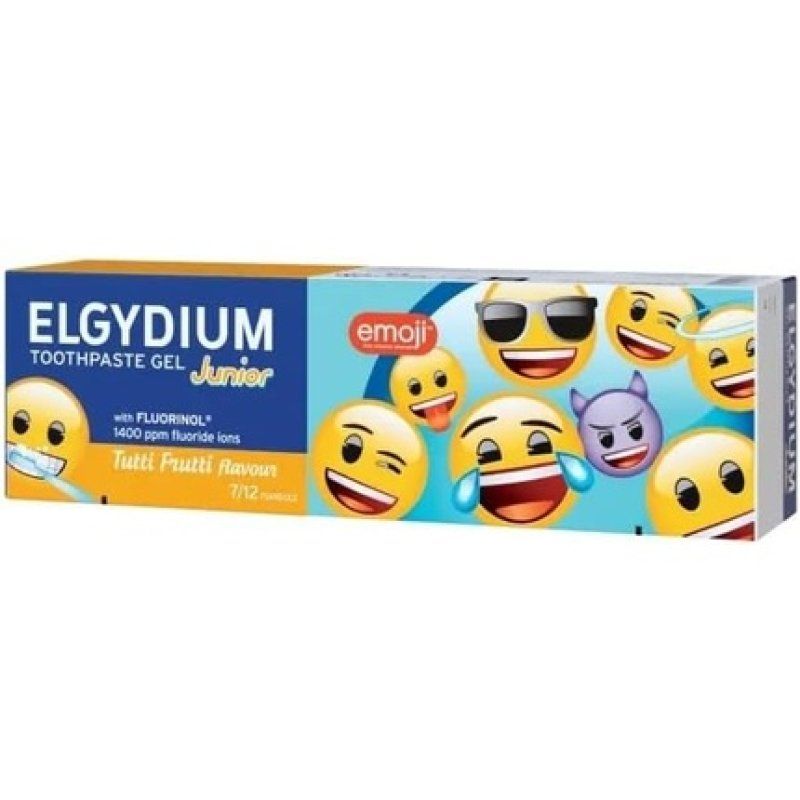 Elgydium Toothpaste Gel for 7-12 Years Old Emoji Tutti Frutti Flavour 50ml