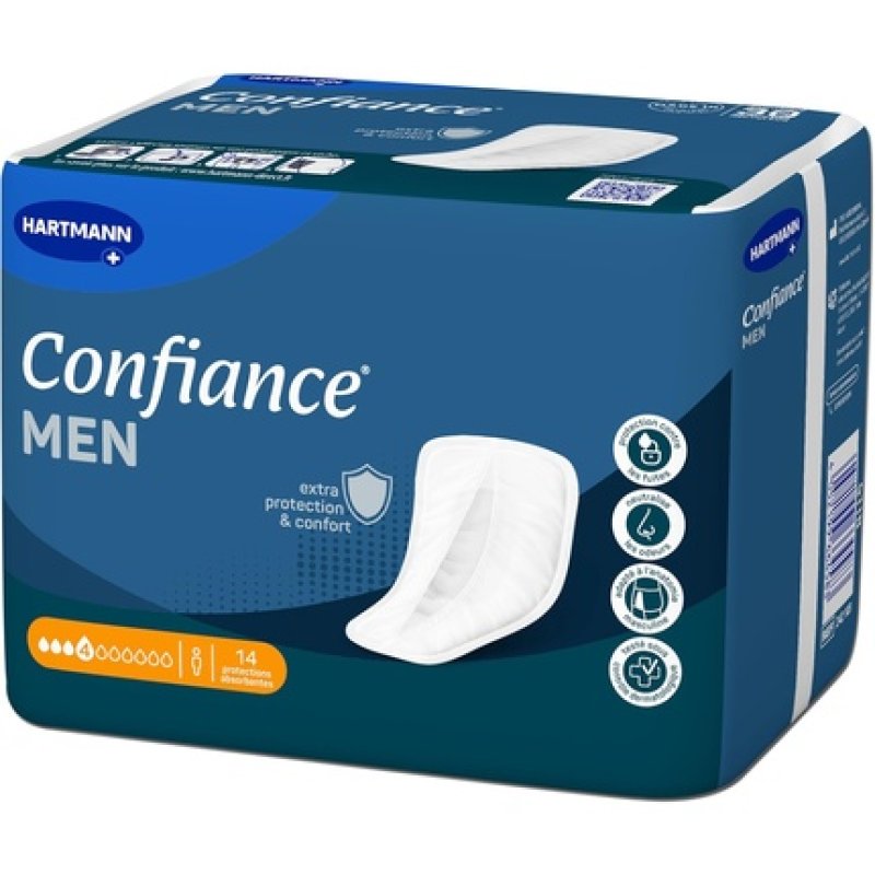 Confiance Men Small Absorbent Anatomical Pads for Men