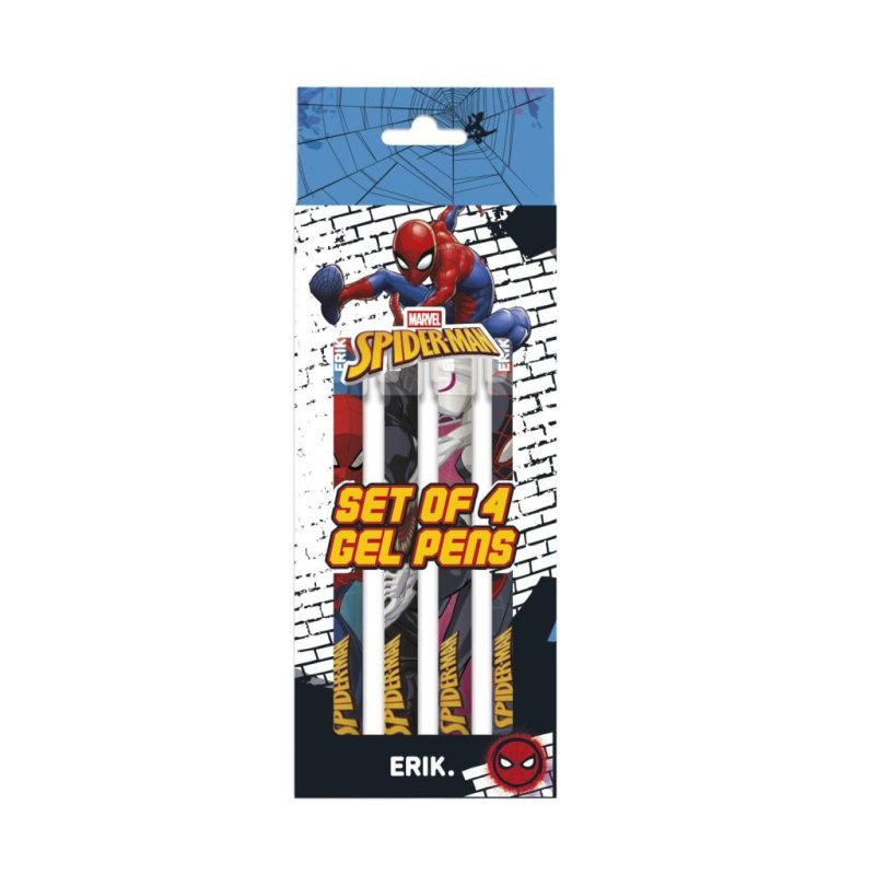 SPIDER-MAN - Lot de 4 Stylo Effaçable