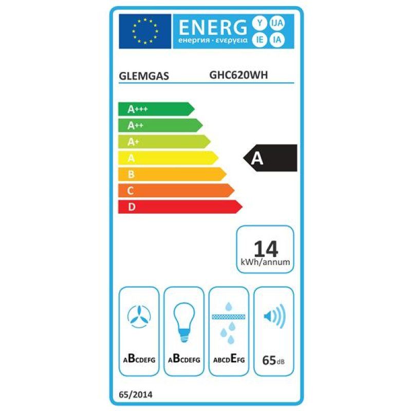 Hotte casquette 60 cm - 230 m³/h - 1 moteur 30 W - 51 à 65 dB(A) min./m *