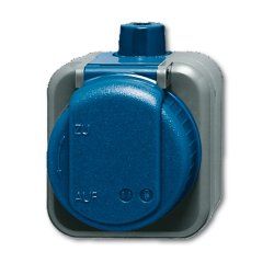Busch-Jaeger 2083-0-0343 socket-outlet CEE 7/3 Blue, Grey