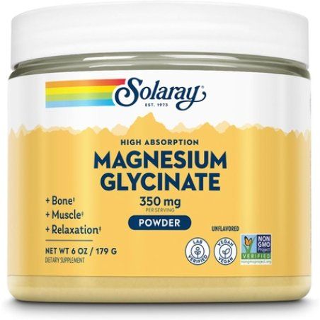 Solaray Magnesium Glycinate Powder 350mg - Unflavored